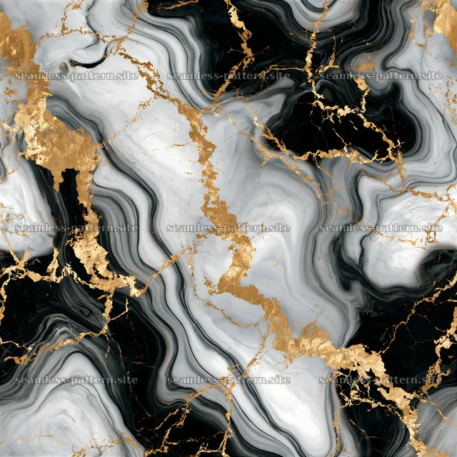 Seamless pearlescent marble pattern with gold veining — seamless tileable pattern
