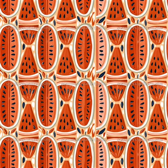Colorful watermelon seamless pattern for vibrant design projects — seamless tileable pattern