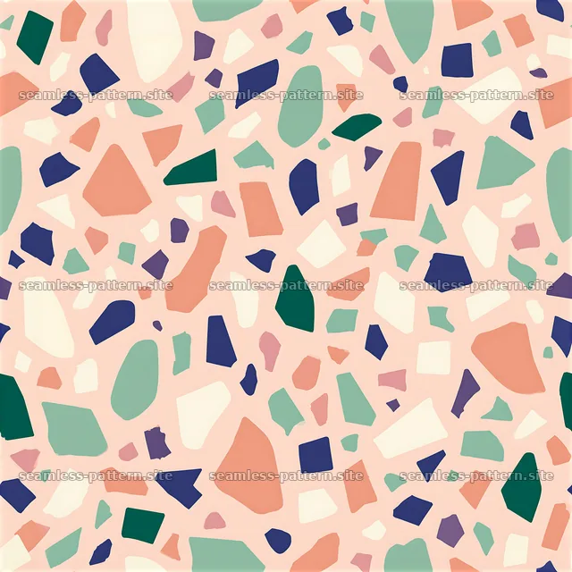 Colorful Abstract Fragmented Shapes Seamless Pattern — seamless tileable pattern
