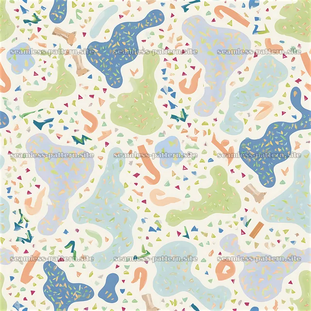 Colorful abstract shapes forming a seamless pattern — seamless tileable pattern