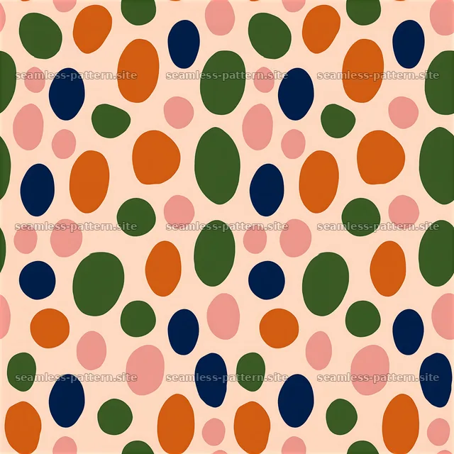 Colorful Organic Oval Dot Seamless Pattern — seamless tileable pattern