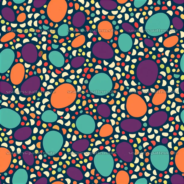 Funky colorful tileable texture with colorful irregular shapes — seamless tileable pattern