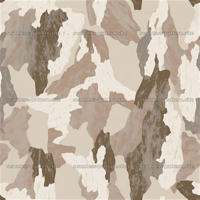 Seamless neutral cowhide pattern with earthy tones and varied shapes — seamless tileable pattern