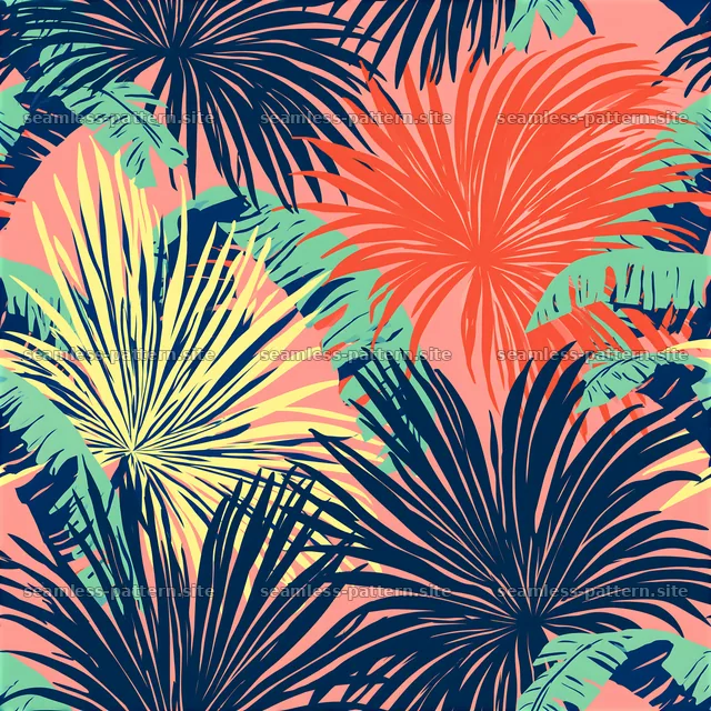 Bold tropical leaves seamless pattern design for various uses — seamless tileable pattern