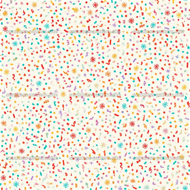 Colorful confetti for festive occasions in seamless pattern design — seamless tileable pattern