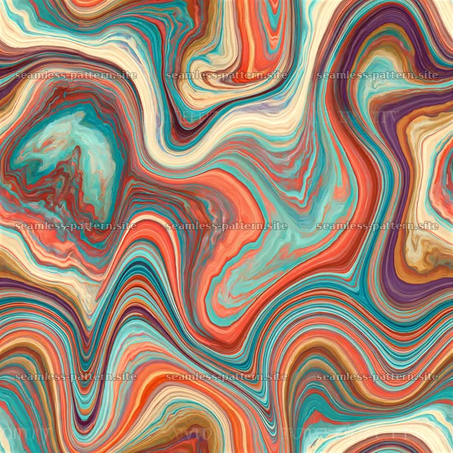 Colorful flowing stone seamless texture with rich swirling patterns — seamless tileable pattern