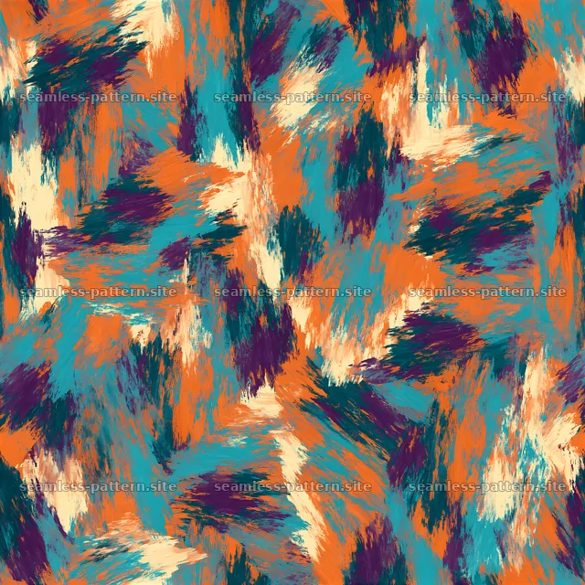 Bold painterly marks seamless texture brings vibrant colors and patterns — seamless tileable pattern