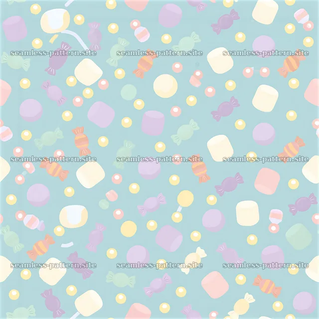Cute pastel candy seamless pattern — seamless tileable pattern