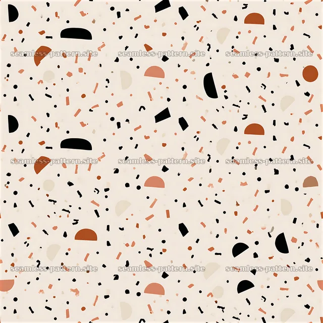 Playful confetti terrazzo seamless pattern — seamless tileable pattern