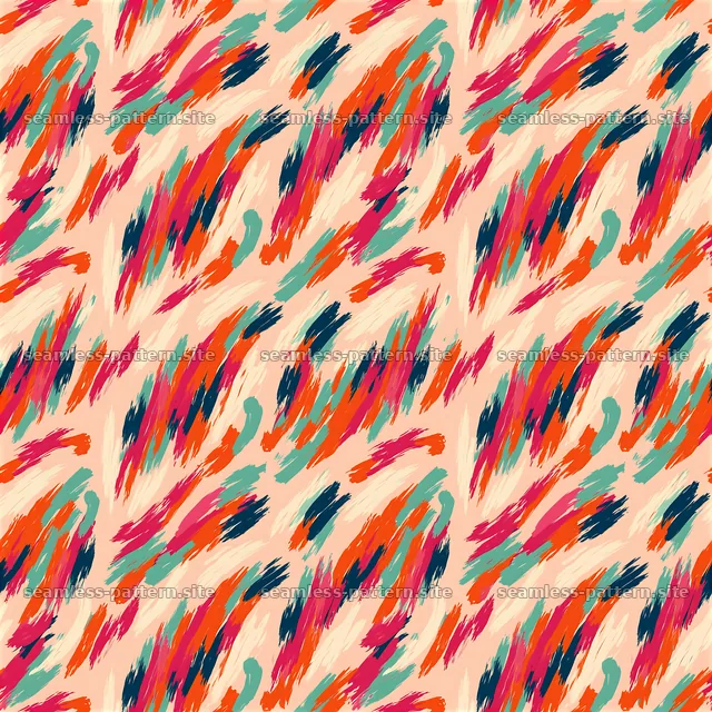 Cheerful paint strokes seamless pattern in bright colors — seamless tileable pattern