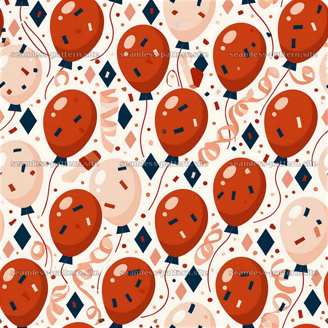 Birthday Balloon Seamless Repeat Pattern — seamless tileable pattern