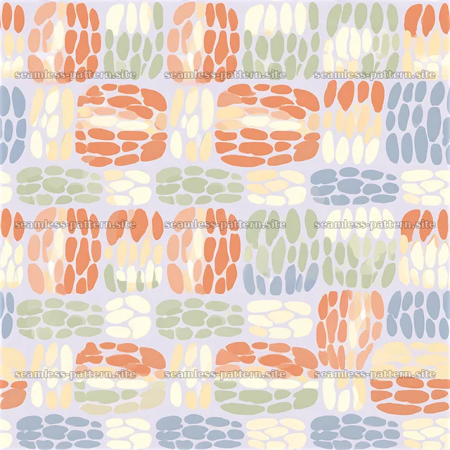 Colorful abstract shapes in a playful arrangement — seamless tileable pattern