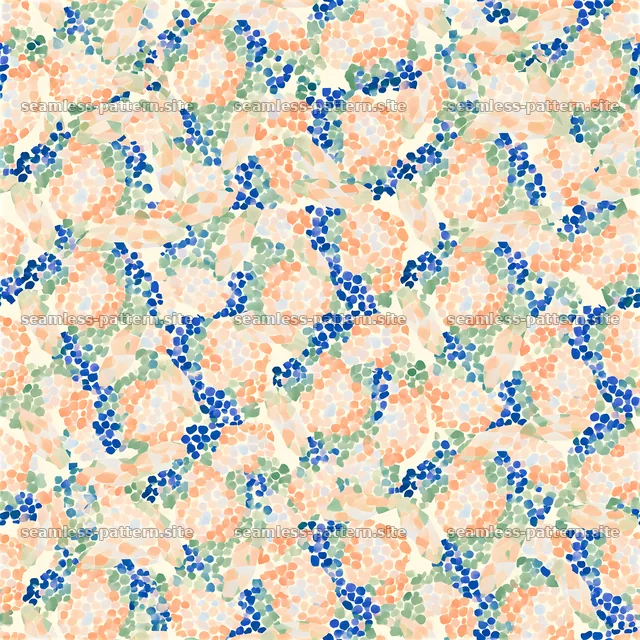 Floral seamless pattern with pastel colors and scattered shapes — seamless tileable pattern