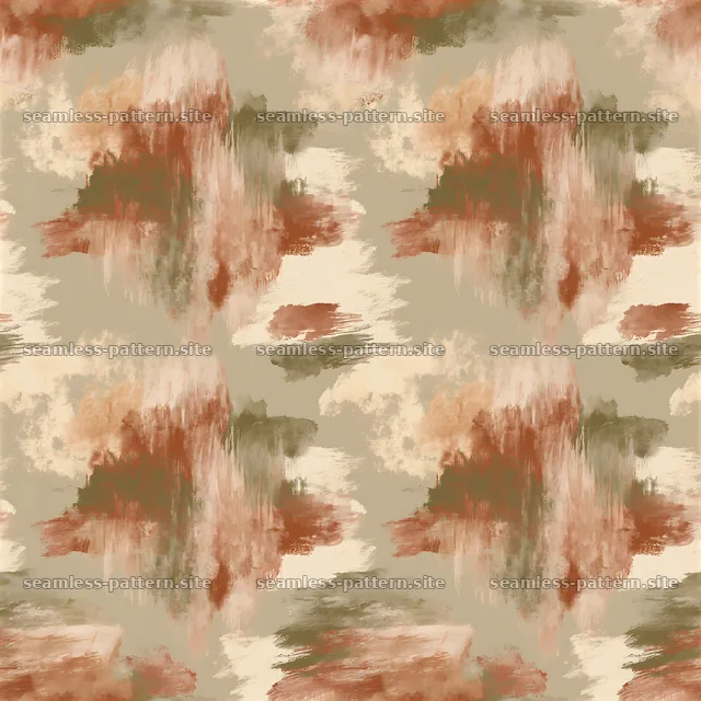 Repeat watercolor brush texture in earthy tones — seamless tileable pattern