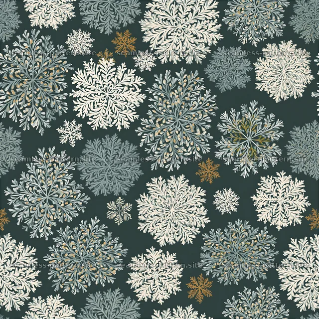 Repeating snowflake pattern seamless pattern for fabric and decor — seamless tileable pattern