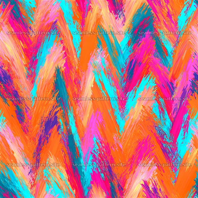 Vibrant zigzag paint streaks in a colorful seamless pattern — seamless tileable pattern