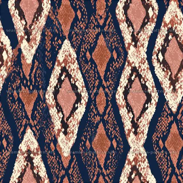 Seamless reptile fashion repeat pattern with diamond shapes — seamless tileable pattern