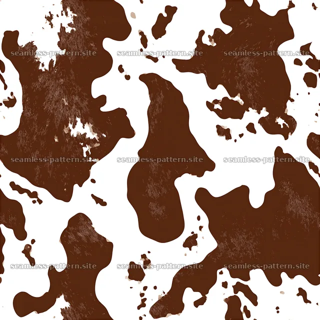 Seamless brown and white cowhide pattern creates an organic feel — seamless tileable pattern