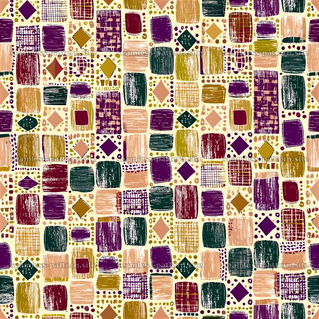Colorful squares and shapes in a seamless pattern for design use — seamless tileable pattern