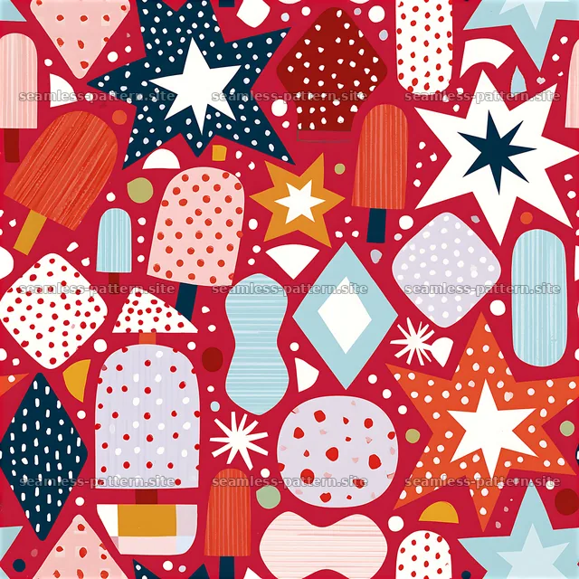 Colorful Abstract Shapes Seamless Pattern — seamless tileable pattern
