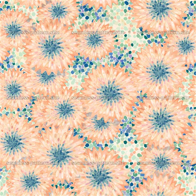 Colorful Psychedelic Floral Seamless Pattern — seamless tileable pattern