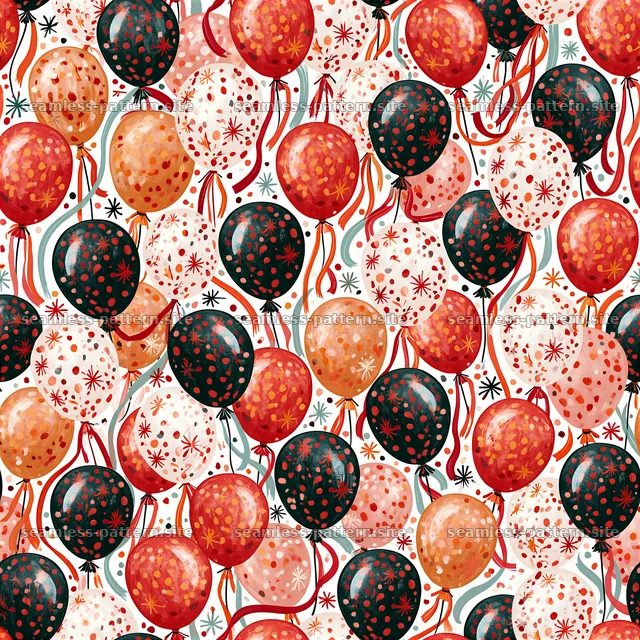 Colorful Balloon Celebration Seamless Pattern — seamless tileable pattern