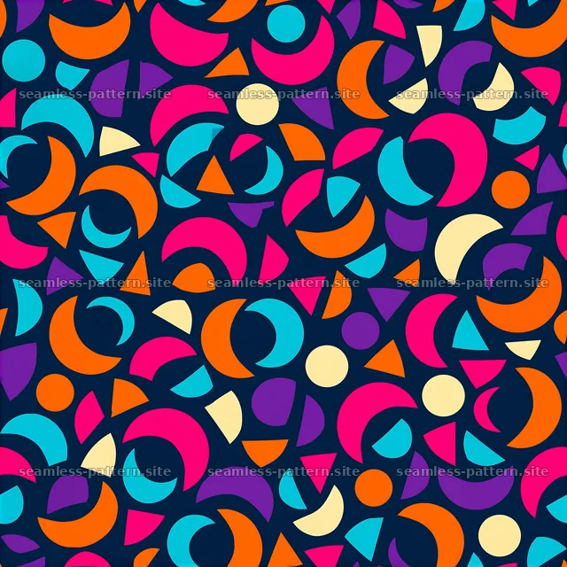 Rainbow abstract tiles seamless texture with colorful shapes — seamless tileable pattern