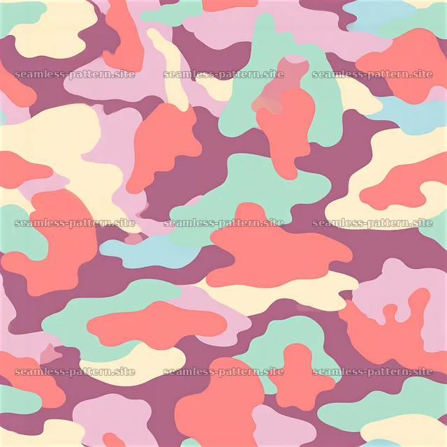 Seamless camouflage pattern with pastel organic shapes for apparel — seamless tileable pattern