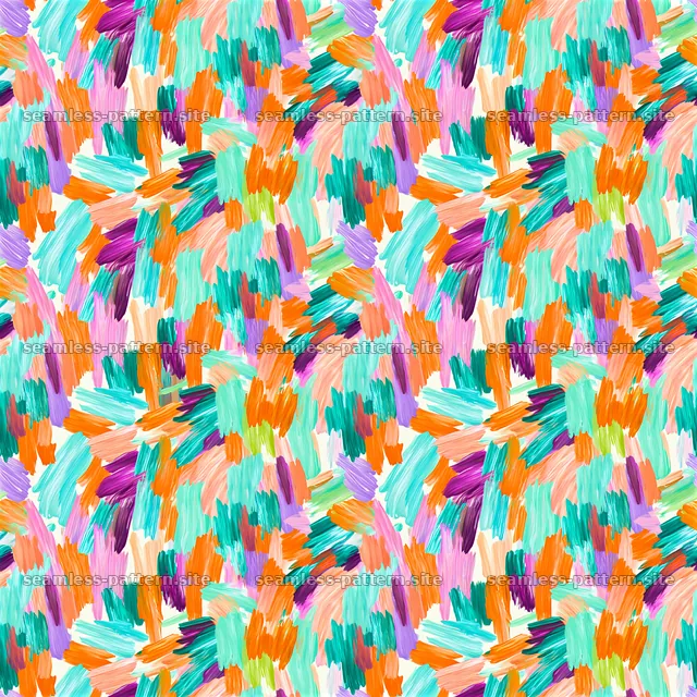 Colorful Hand Painted Strokes Seamless Pattern — seamless tileable pattern