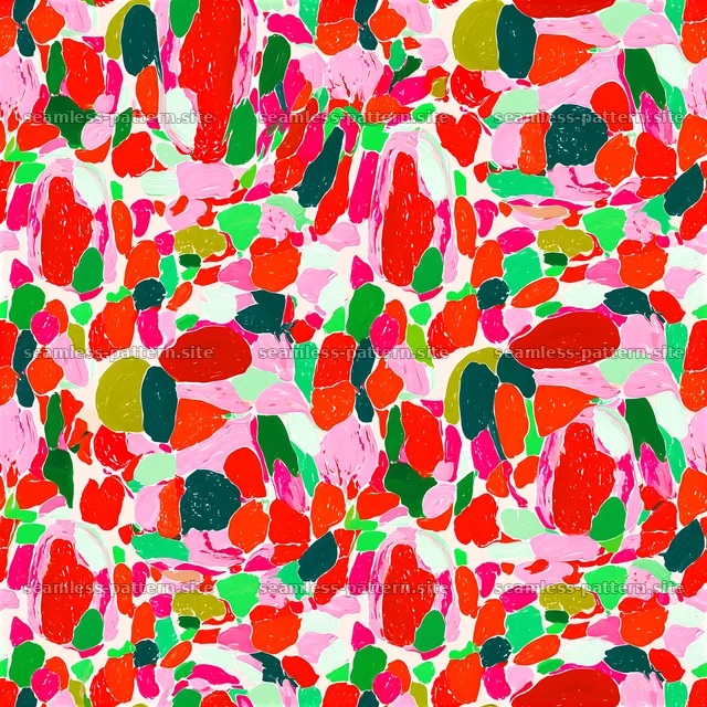 Colorful abstract seamless pattern with bold shapes and vibrant colors — seamless tileable pattern