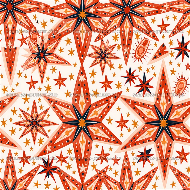 Colorful stars design for festive celebrations and decorations — seamless tileable pattern