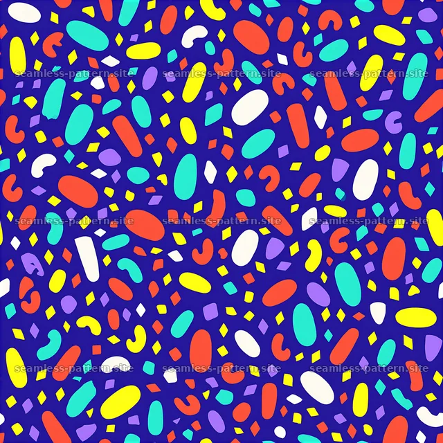 Playful Colorful Confetti Seamless Pattern — seamless tileable pattern
