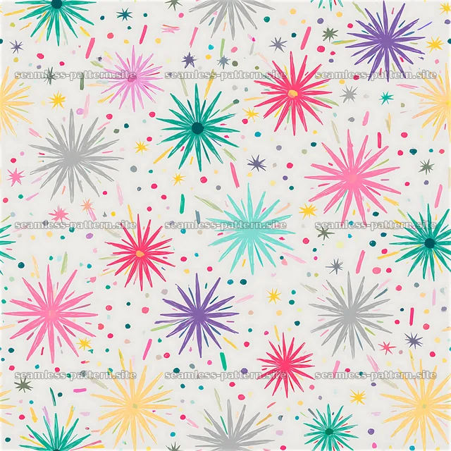Multicolor abstract stars seamless pattern for vibrant design — seamless tileable pattern