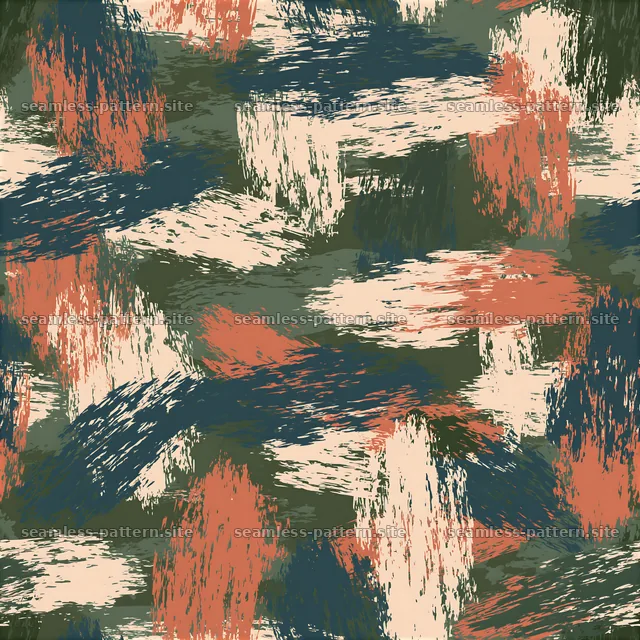 Seamless camouflage pattern with abstract military brush marks in — seamless tileable pattern