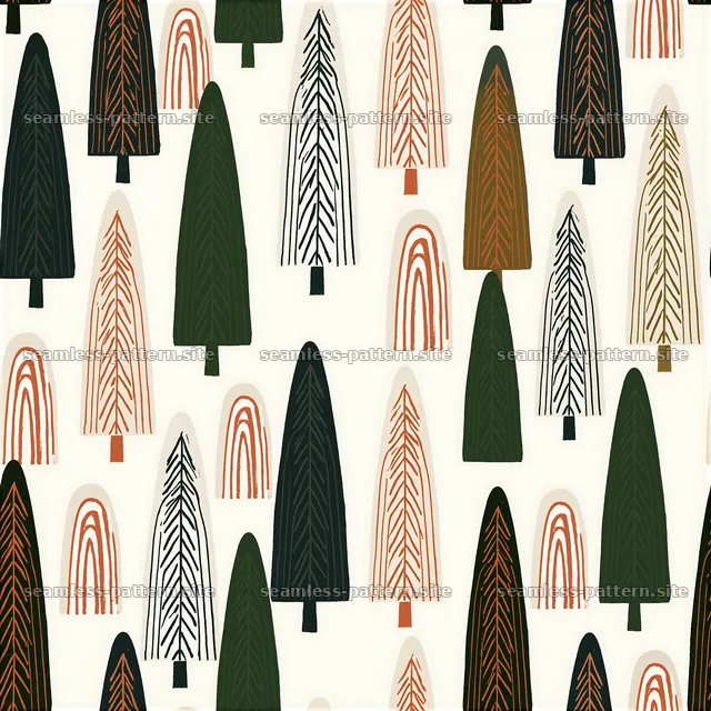 Seamless Abstract Christmas Tree Pattern — seamless tileable pattern