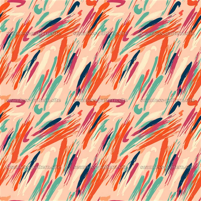 Cheerful paint strokes create a vibrant seamless pattern in soft hues — seamless tileable pattern