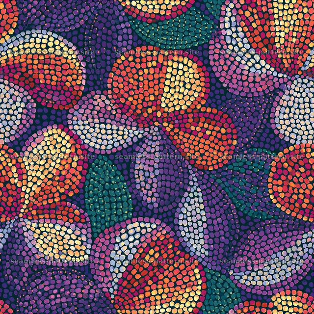 Colorful Abstract Mosaic Dot Seamless Pattern — seamless tileable pattern