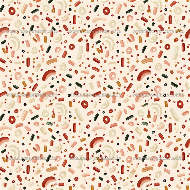 Colorful abstract seamless pattern with shapes and lines — seamless tileable pattern