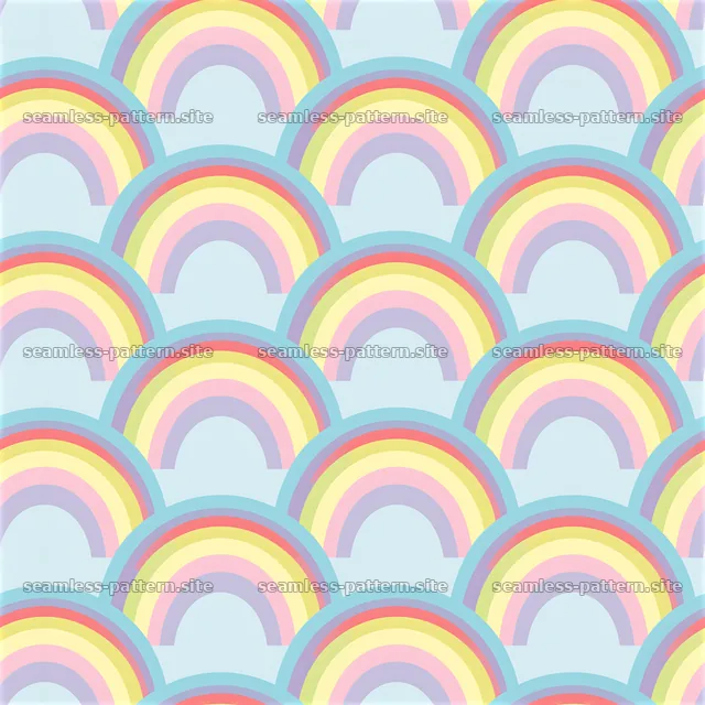 Cute Pastel Rainbow Seamless Pattern — seamless tileable pattern