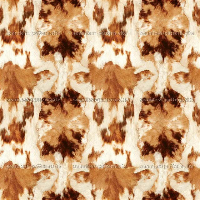 Seamless apparel cowhide repeat pattern with rich earthy tones — seamless tileable pattern