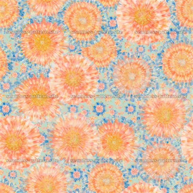 Colorful Painterly Dahlia Floral Seamless Pattern — seamless tileable pattern