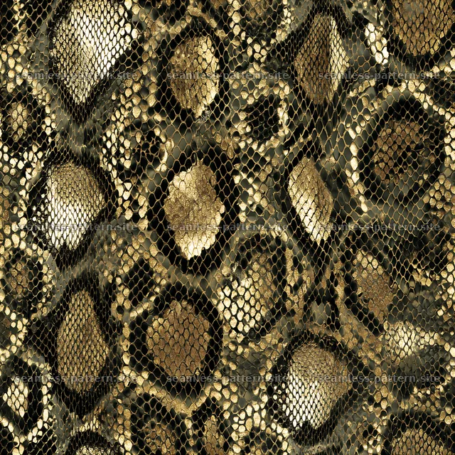 Gold and black reptile camouflage seamless texture in various shapes — seamless tileable pattern