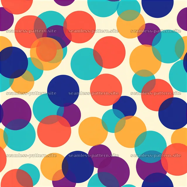 Colorful overlapping circles seamless pattern for crafting and — seamless tileable pattern
