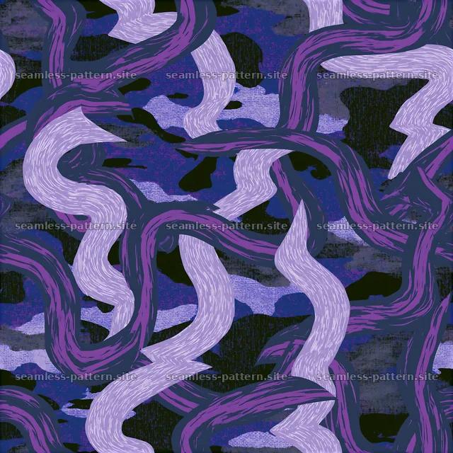 Purple and Lavender Abstract Camouflage Pattern — seamless tileable pattern