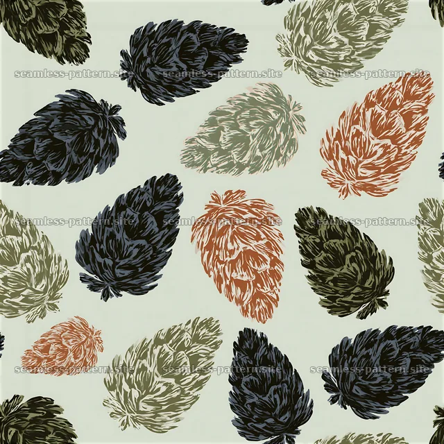 Seamless pinecone pattern for backgrounds and textiles design — seamless tileable pattern