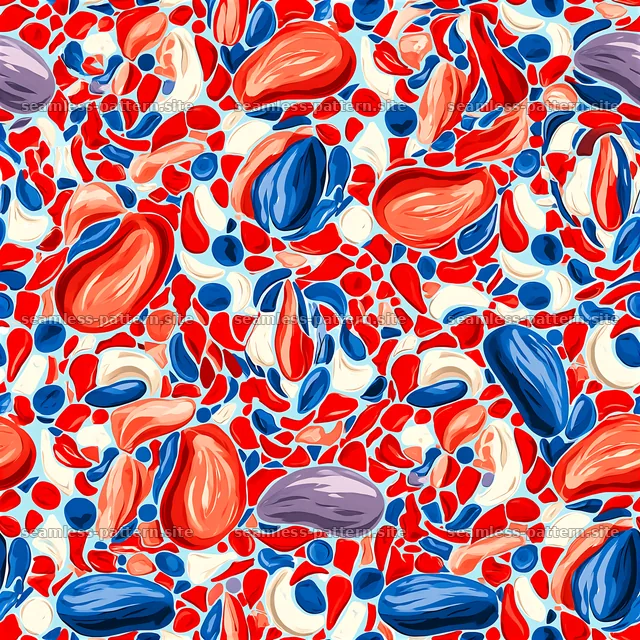 Colorful Confetti Seamless Pattern with Abstract Shapes — seamless tileable pattern