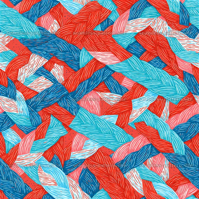 Colorful woven seamless texture with lines and playful colors — seamless tileable pattern