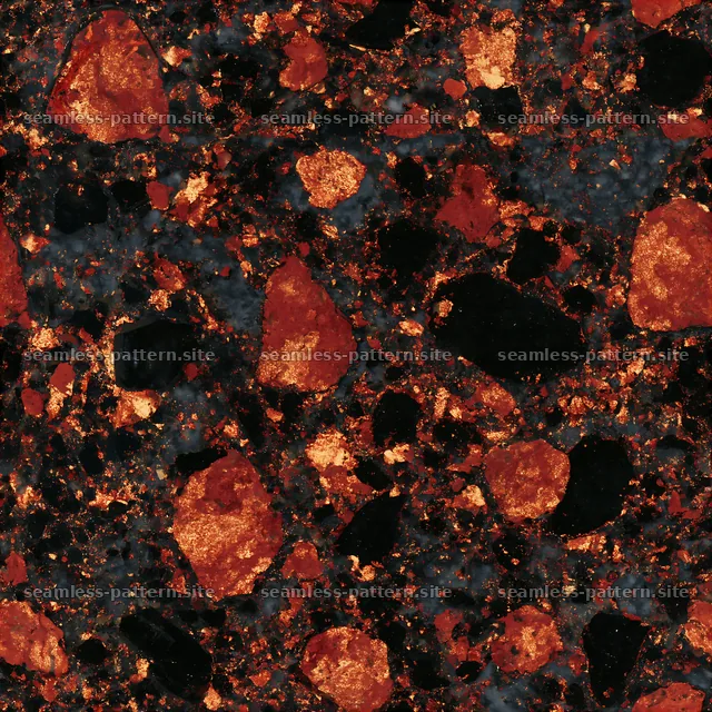 Speckled black red gold seamless texture with distinct color patterns — seamless tileable pattern