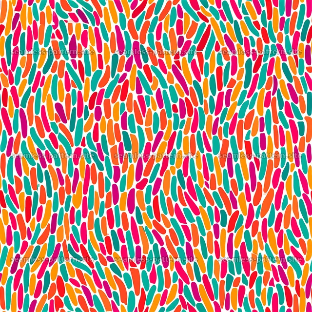 Vibrant Multicolor Organic Line Seamless Pattern — seamless tileable pattern