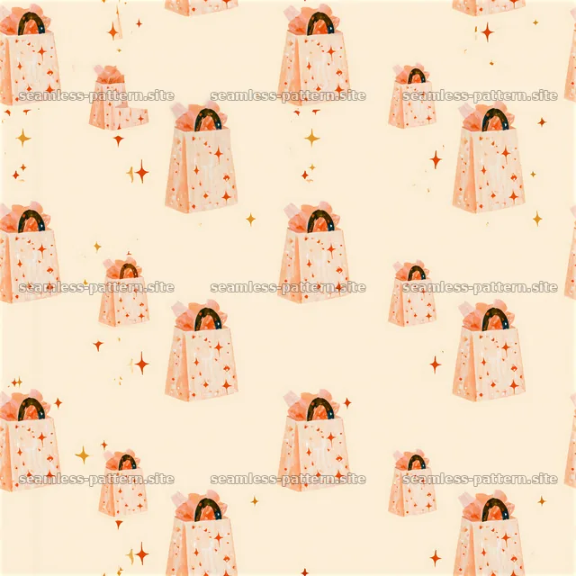 Seamless pattern with party gift bags for festive occasions — seamless tileable pattern